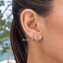 D-Shape INS Huggie Titanium Hoop Earrings