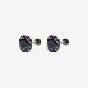 Dazzling Rose Cut Titanium Flat Back Earrings