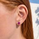 Dazzling Rose Cut flat back earrings