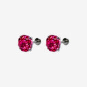 Dazzling Rose Cut Titanium Flat Back Earrings