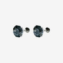 Dazzling Rose Cut Titanium Flat Back Earrings