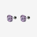Dazzling Rose Cut Titanium Flat Back Earrings