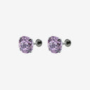 Dazzling Rose Cut Titanium Flat Back Earrings