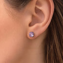 Dazzling Rose Cut flat back earrings