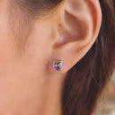 Dazzling Rose Cut flat back earrings