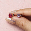 Dazzling Rose Cut flat back earrings
