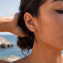 Double lines flat back earrings