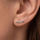 Double lines flat back earrings