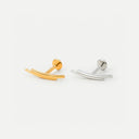 Double Lines 18K Gold Plated Titanium Flat Back Earrings