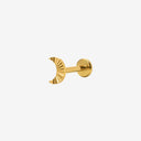 Fluted Moon flat back earrings