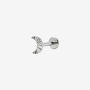 Fluted Moon flat back earrings