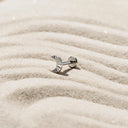 Fluted Moon flat back earrings