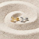 Fluted Moon flat back earrings