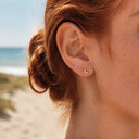 Fluted Moon flat back earrings