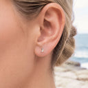 Fluted Moon flat back earrings