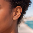 Fluted Rhombus flat back earrings