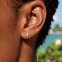 Fluted Rhombus flat back earrings