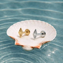 Fluted Rhombus flat back earrings