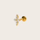 Four-leaf starburst flat back earrings