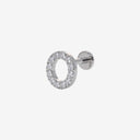 Full Diamond Oval flat back earrings