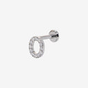 Full Diamond Oval flat back earrings