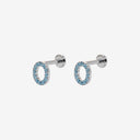Full Diamond Oval Titanium Flat Back Earrings