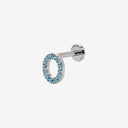Full Diamond Oval flat back earrings