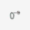 Full Diamond Oval flat back earrings