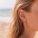 Full Diamond Oval flat back earrings