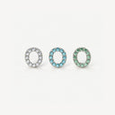 Full Diamond Oval flat back earrings