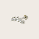 Graduated Pear 18K Gold PVD Titanium Flat Back Earrings