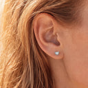 Heart-wing flat back earrings