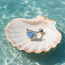 Heart-wing flat back earrings