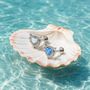 Heart-wing flat back earrings