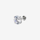 High-sparkle 7A Grade CZ Titanium Flat Back Earrings