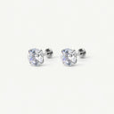 High-sparkle 7A Grade CZ Titanium Flat Back Earrings