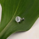 High-sparkle 5A Grade CZ Titanium Flat Back Earrings