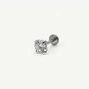 High-sparkle Moissanite flat back earrings