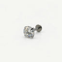 High-sparkle Moissanite flat back earrings