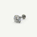 High-sparkle Moissanite flat back earrings