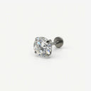 High-sparkle Moissanite flat back earrings