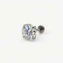 High-sparkle Moissanite flat back earrings