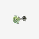Jan to Dec Firework-Cut Round CZ flat back earrings
