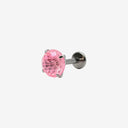 Jan to Dec Firework-Cut Round CZ flat back earrings
