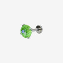 Jan to Dec Firework-Cut Round CZ flat back earrings