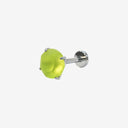 Jan to Dec Frosted Round CZ  flat back earrings