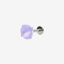 Jan to Dec Frosted Round CZ  flat back earrings