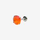 Jan to Dec Frosted Round CZ  flat back earrings