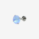 Jan to Dec Frosted Round CZ  flat back earrings