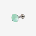 Jan to Dec Frosted Round CZ  flat back earrings